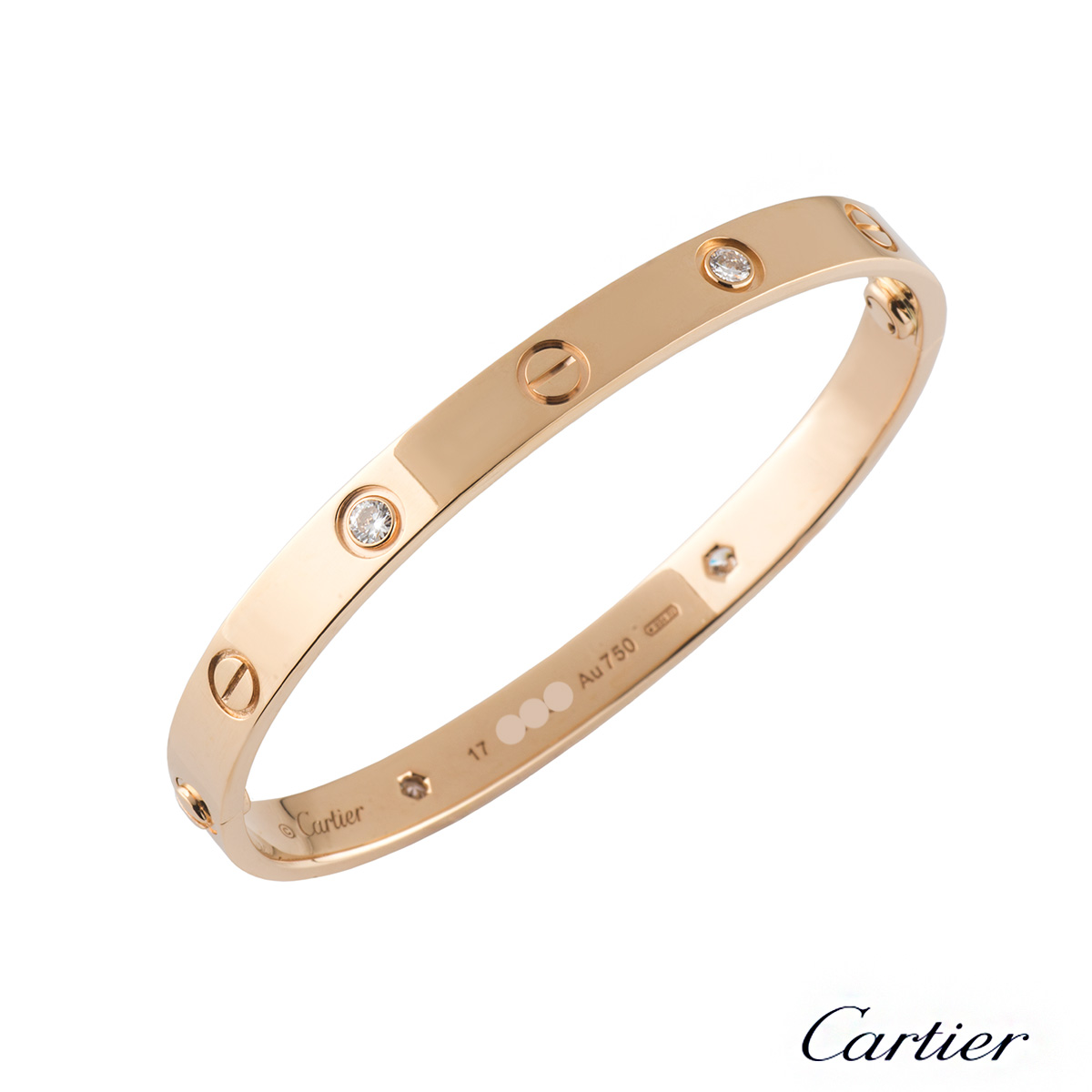 cartier love bracelet rose gold 17
